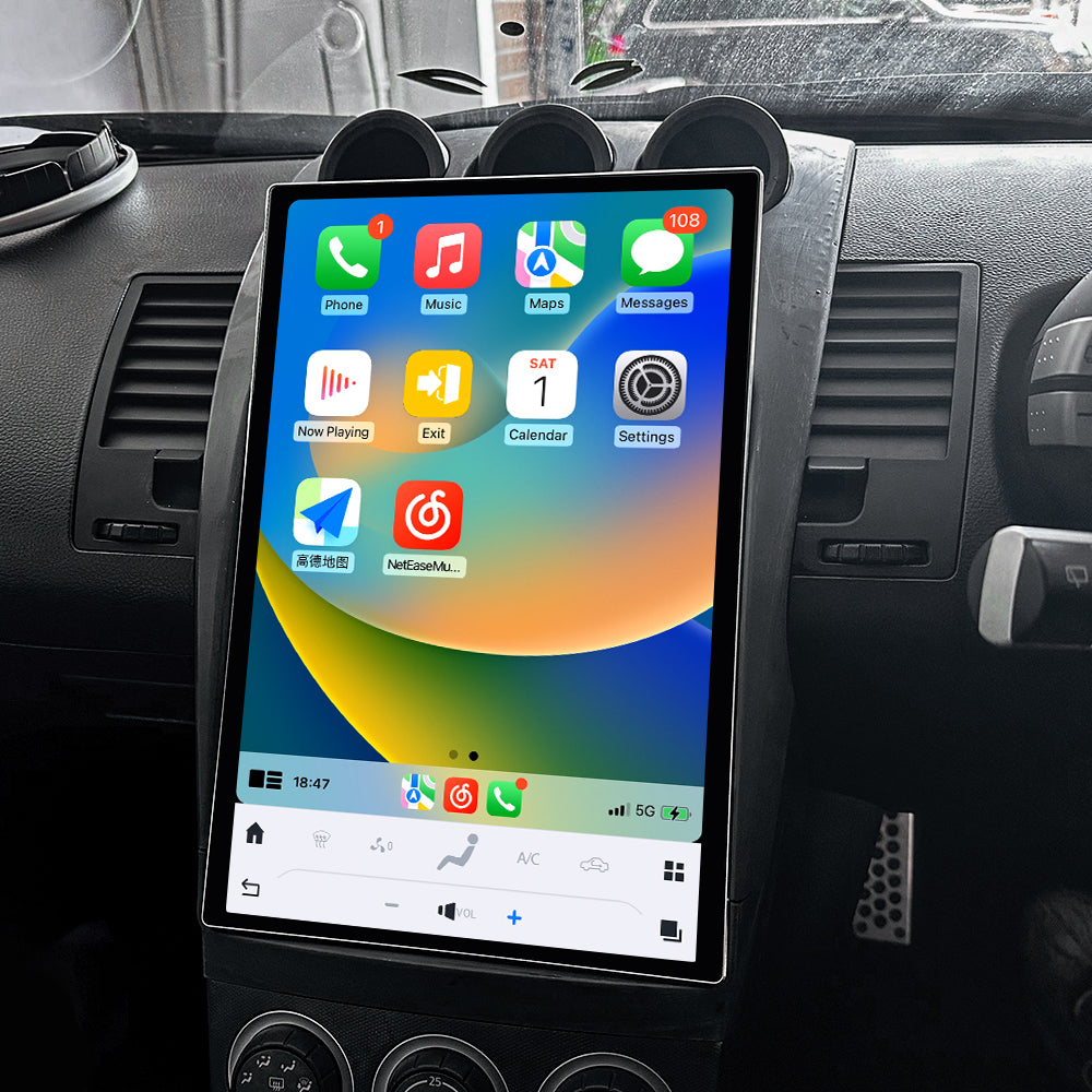 13.6“ Tesla Android System Car Radio Multimedia GPS Navigation For Nissan 350Z 2002-2008+ Stereo Audio Carplay