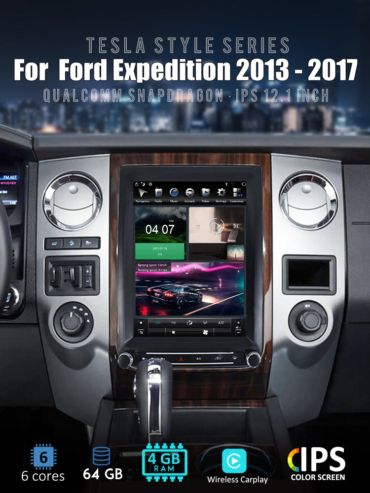 12.1" Android Car GPS Video Player Tesla Screen Car DVD Player For Ford Expedition 2013-2017 Car Radio Android Stereo