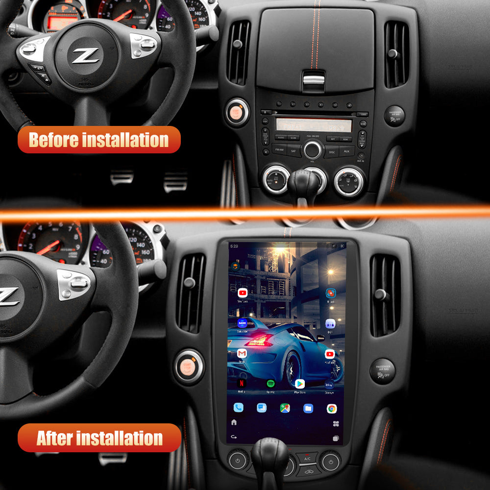 13.6“ Tesla Android System Car Radio Multimedia GPS Navigation For Nissan 370Z 2009-2021 Stereo Audio Carplay