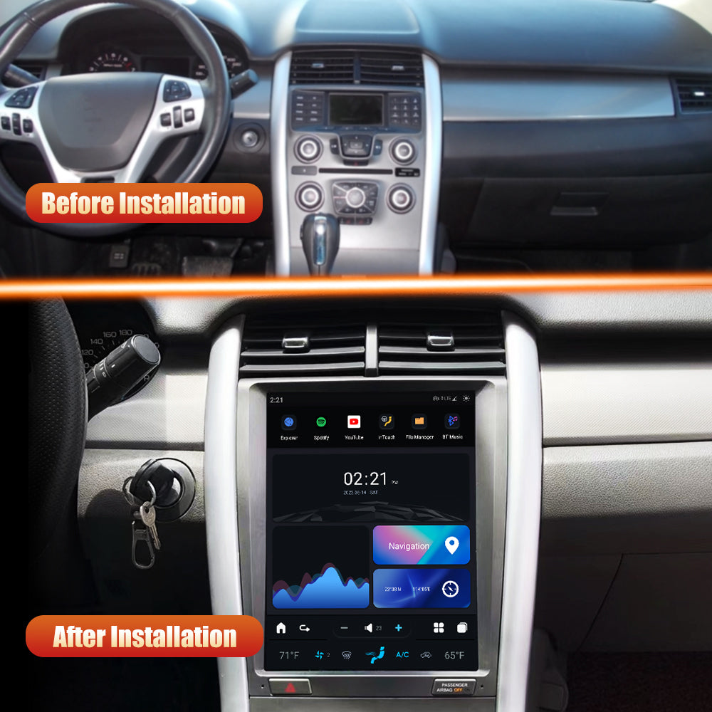 12.1" Android Car GPS Video Player Tesla Screen Car DVD Player For Ford Edge 2008-2014 Car Radio Android Stereo