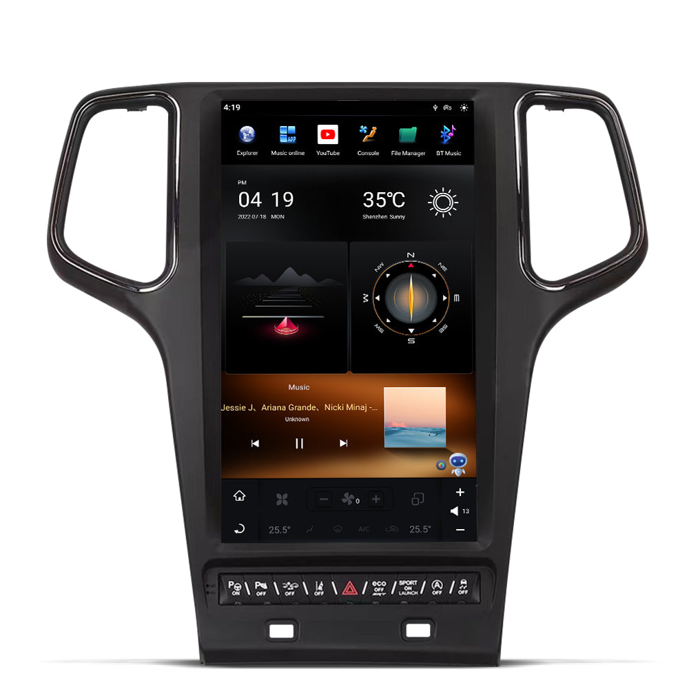 Tesla Android 12 13.6 ″ autoradio GPS Navigation pour JEEP Grand Cherokee 2010-2019 voiture multimédia lecteur stéréo voiture vidéo