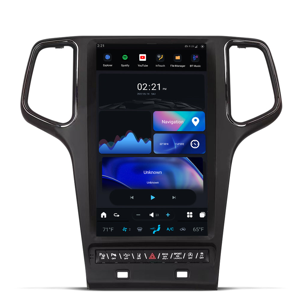 Tesla Android 12 13.6 ″ autoradio GPS Navigation pour JEEP Grand Cherokee 2010-2019 voiture multimédia lecteur stéréo voiture vidéo