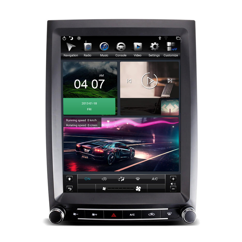 12.1 "lecteur vidéo GPS de voiture Android Tesla écran lecteur DVD de voiture pour Ford Expedition 2013-2017 autoradio Android stéréo