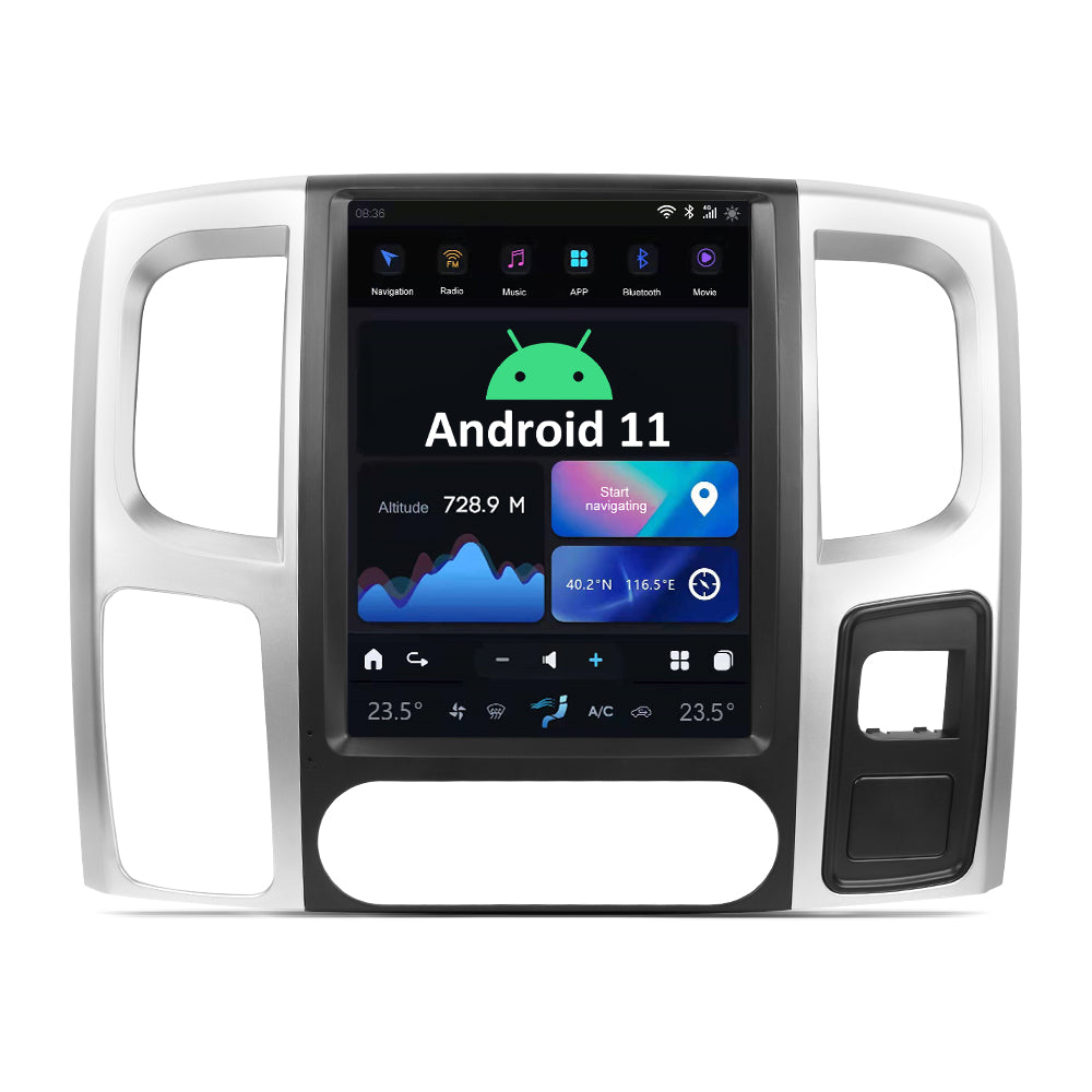 Tesla Android 11 12.1 ″ autoradio GPS Navigation pour Dodge Ram 2013-2018 voiture multimédia lecteur stéréo voiture vidéo