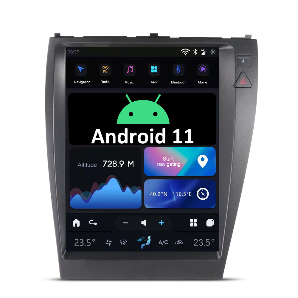 Tesla Style Android 11 12.1 "Navigation GPS de voiture pour Lexus ES ES240 ES350 2006-2012 unité principale lecteur multimédia automatique magnétophone radio