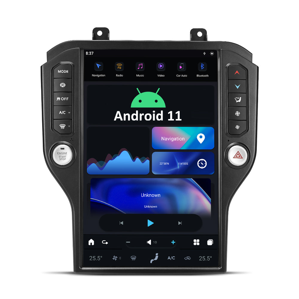 Tesla Android 11 14.5″ autoradio GPS Navigation pour Ford Mustang 2015-2020 voiture multimédia lecteur stéréo voiture vidéo