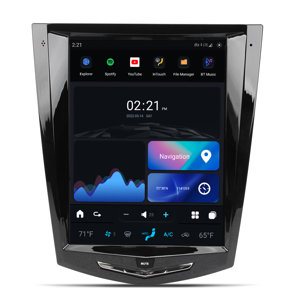 Tesla Android 11 14.4 "autoradio GPS Navigation pour Cadillac ATS XTS SRX CTS 2013-2018 lecteur stéréo multimédia de voiture vidéo de voiture