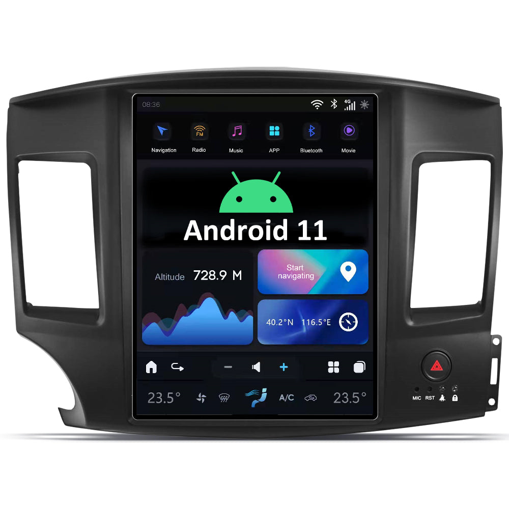 Tesla Android 11 12.1 ″ autoradio GPS Navigation pour Mitsubishi Lancer 2007-2017 voiture multimédia lecteur stéréo voiture vidéo