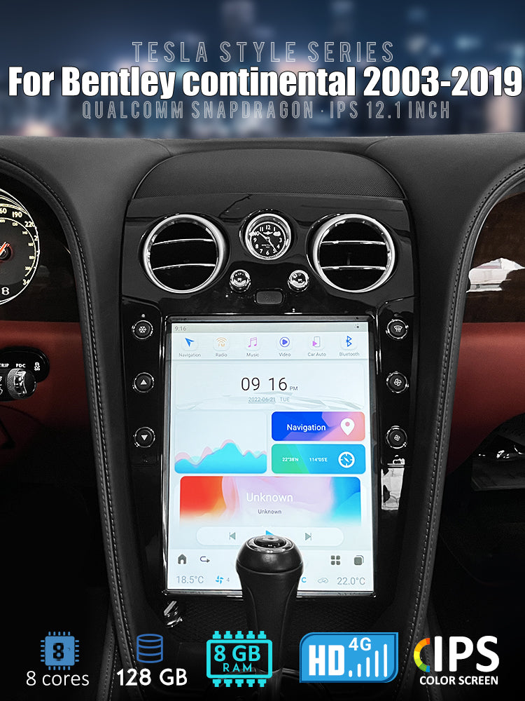 Tesla Android 11 12.1 ″ autoradio GPS Navigation pour Bentley Continental 2003-2019 voiture multimédia lecteur stéréo voiture vidéo