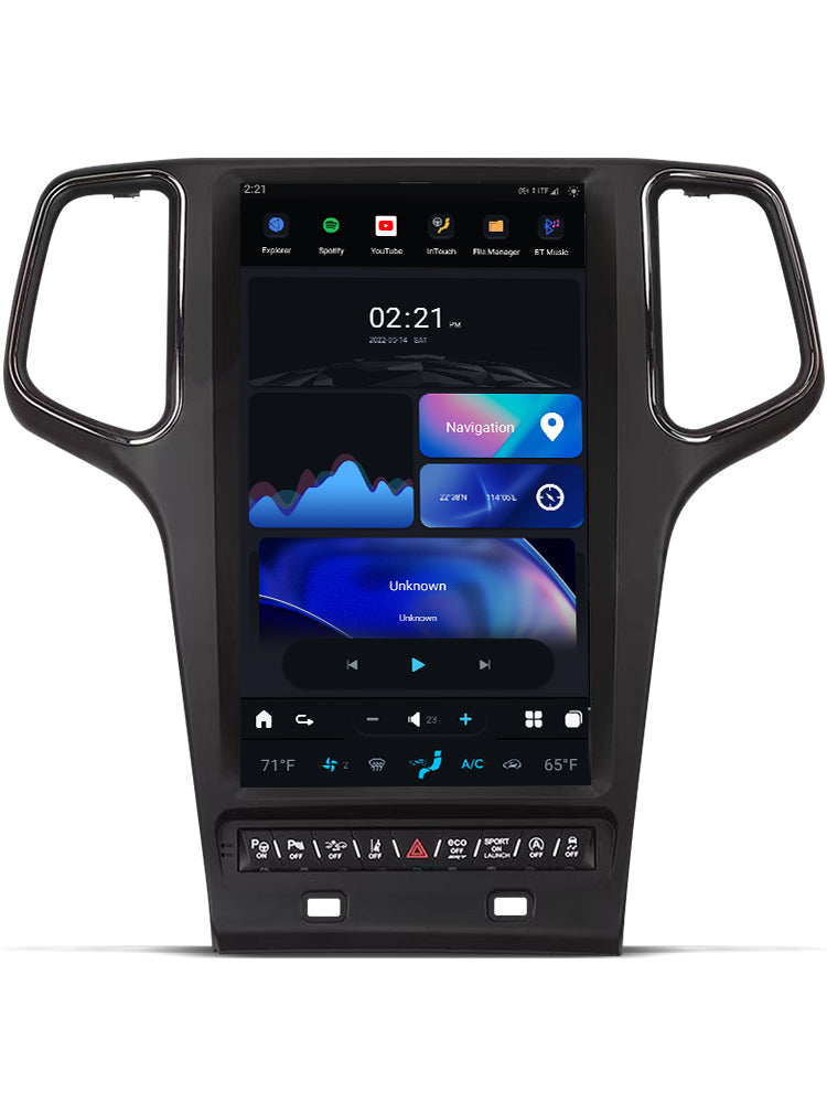 Tesla Android 12 13.6 ″ autoradio GPS Navigation pour JEEP Grand Cherokee 2010-2019 voiture multimédia lecteur stéréo voiture vidéo