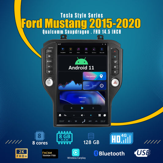 Tesla Android 11 14.5″ autoradio GPS Navigation pour Ford Mustang 2015-2020 voiture multimédia lecteur stéréo voiture vidéo