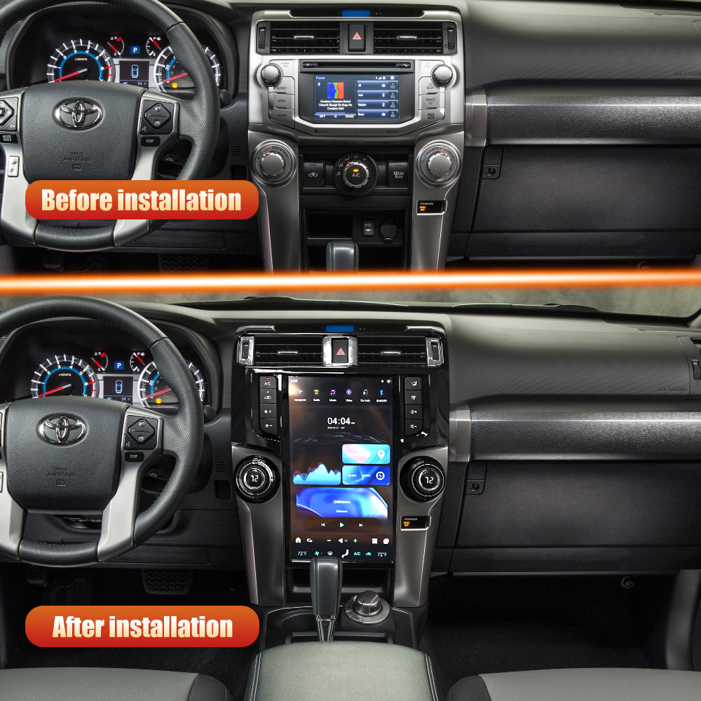 Unité principale de style Tesla 13,6 pouces FHD système Android autoradio multimédia navigation GPS pour Toyota 4Runner 2009-2018 audio stéréo sans fil Carplay TRD