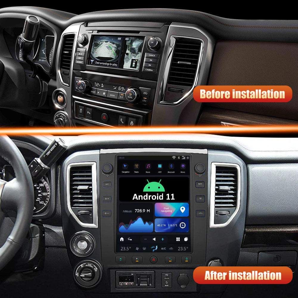 Tesla Android 11 12.1″ autoradio GPS Navigation pour Nissan Titan 2016-2019 voiture multimédia lecteur stéréo voiture vidéo