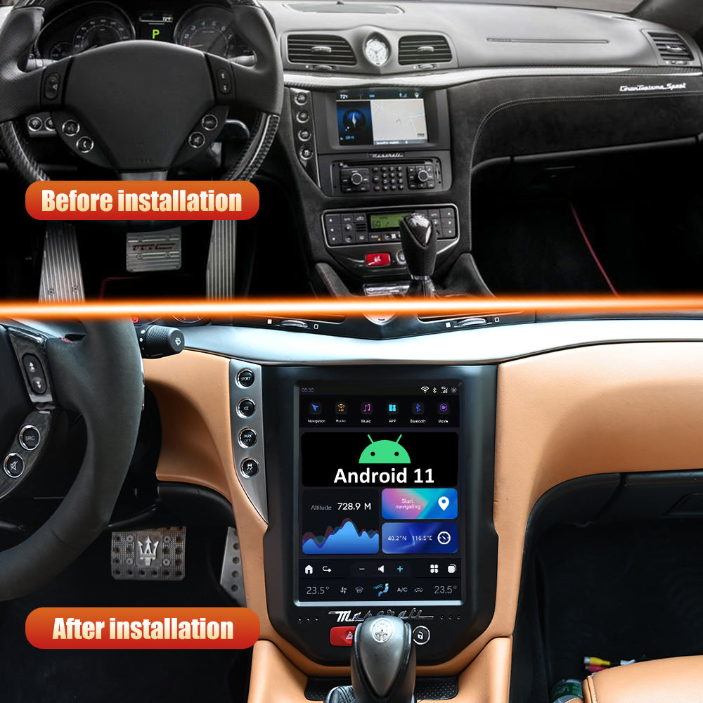 Tesla Android 11 10.5″ autoradio GPS Navigation pour Maserati Gran Turismo/GT 2007-2017 voiture multimédia lecteur stéréo voiture vidéo