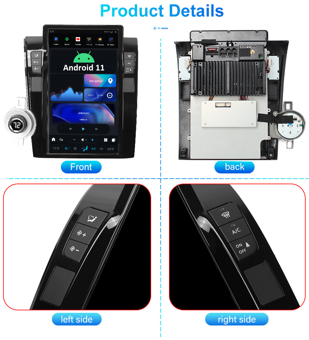 Tesla Android 11 13.6 "autoradio GPS Navigation pour Toyota Tundra Sequoia 2007-2013 voiture multimédia lecteur stéréo voiture vidéo