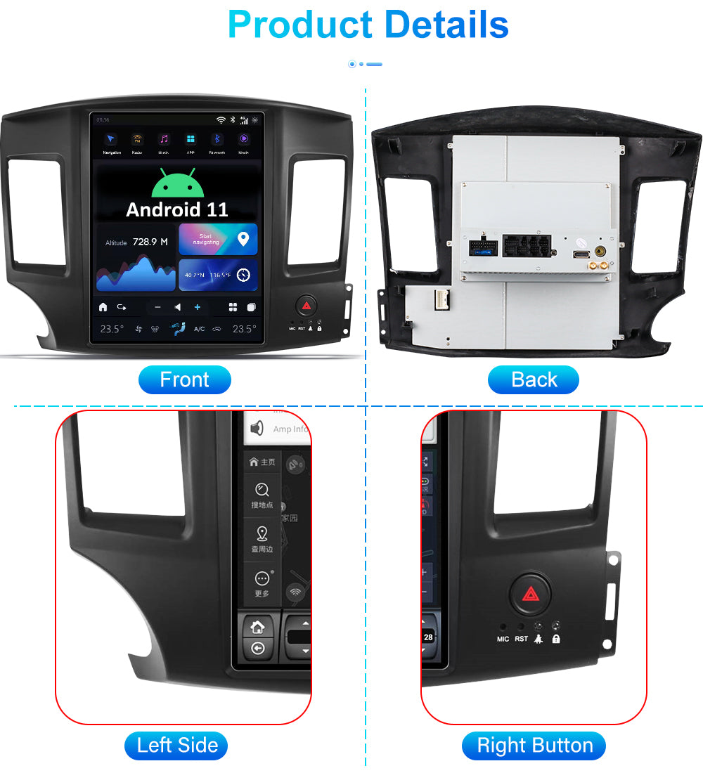 Tesla Android 11 12.1 ″ autoradio GPS Navigation pour Mitsubishi Lancer 2007-2017 voiture multimédia lecteur stéréo voiture vidéo