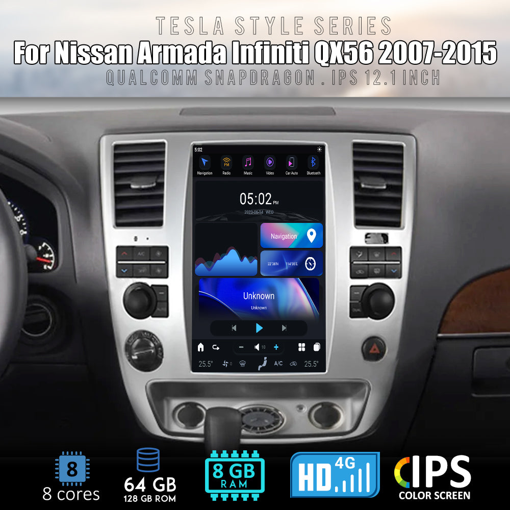 12.1″ Car Radio GPS Navigation For Nissan Armada Patrol Infiniti QX56 2007-2015 Car Multimedia Stereo Player Car Video